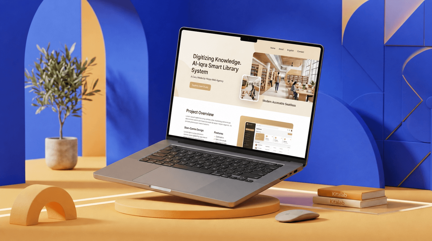 Mockup Al-Iqra: Smart Library System